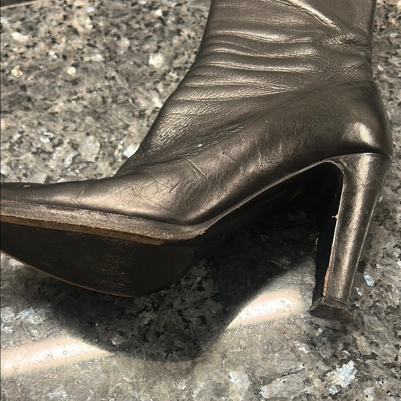 Prada Black Leather Heeled 3” Boots Women’s size 36.5 (6.5) - Picture 13 of 13